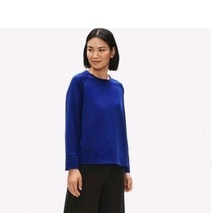 EILEEN FISHER  Flex TENCEL Round Neck Top Royal Blue 3x